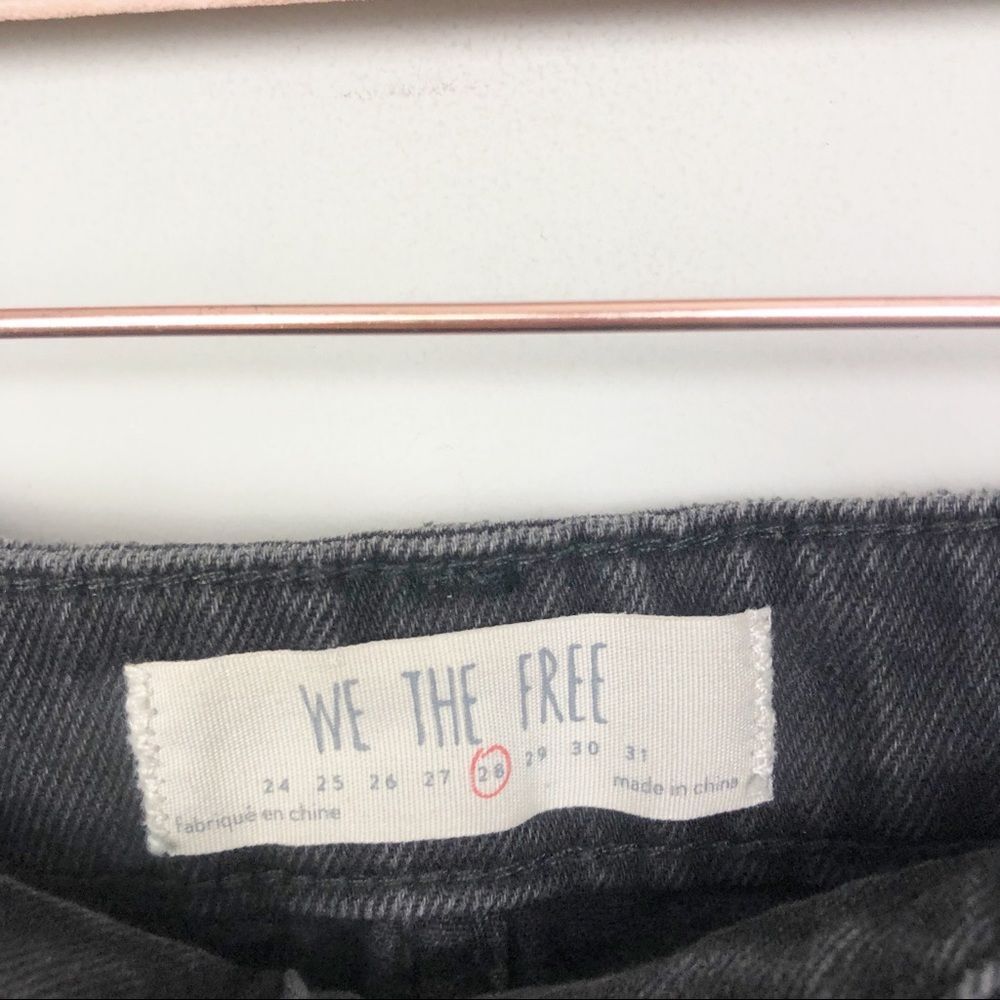 FREE PEOPLE | WE THE FREE Zip Front Denim Jean Mini Skirt Black Gray Women’s 28 - Picture 7 of 10